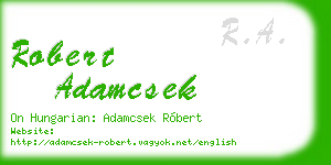 robert adamcsek business card